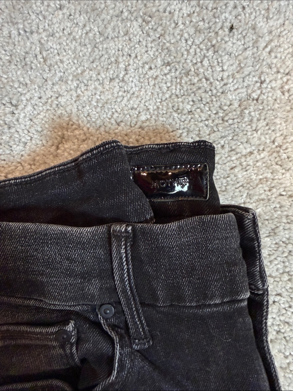 MOTHER High Waisted Looker Black Skinny Jeans - Picture 2 of 7